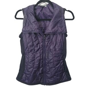 Athleta Purple Quilted Vest with Zipper
